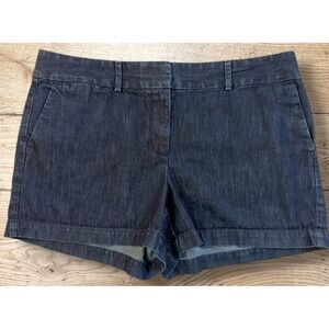 LOFT ANN TAYLOR Womens The Riviera Chino Jean Shorts - Size 12 -‎ Blue